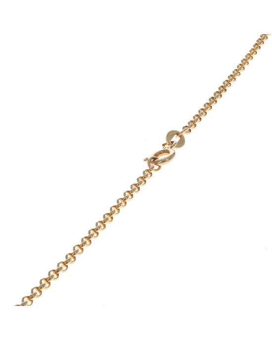 14K 2T Mixed Gemstone Drop Station Chain Necklace